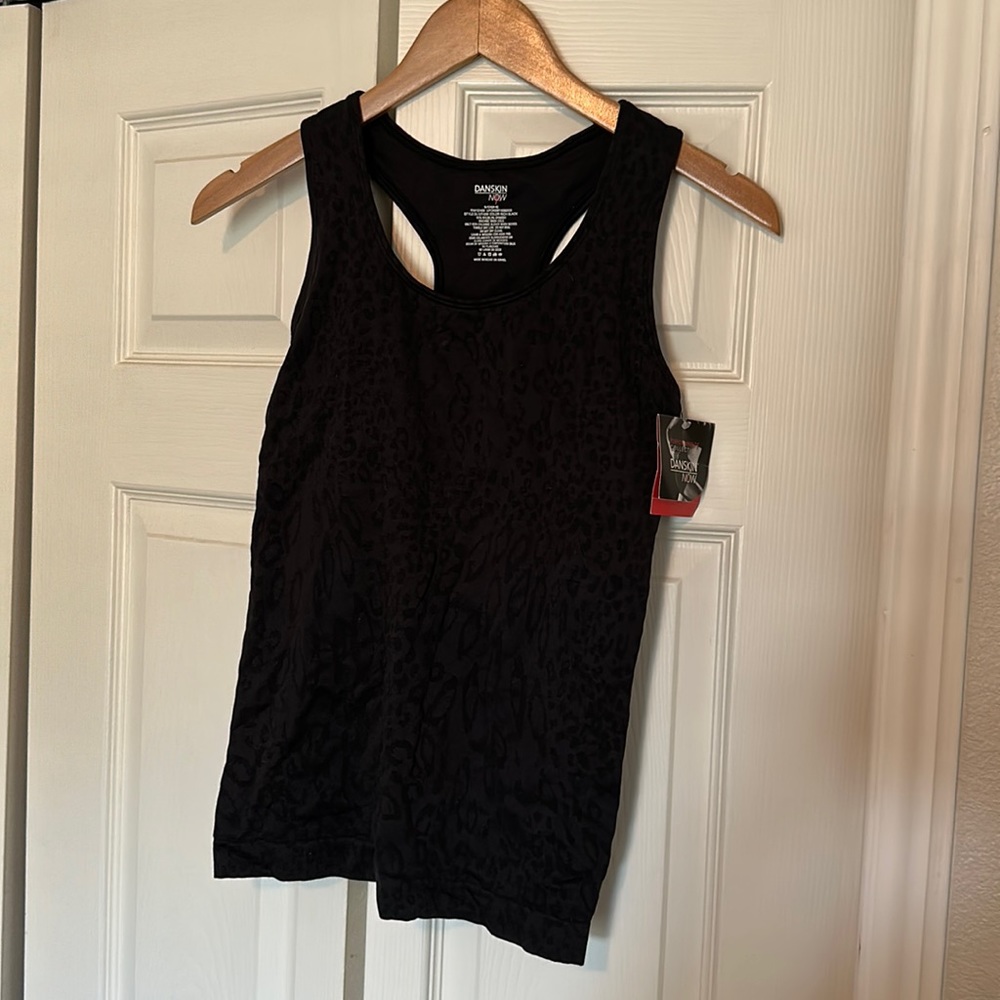 Danskin workout tank - black leopard